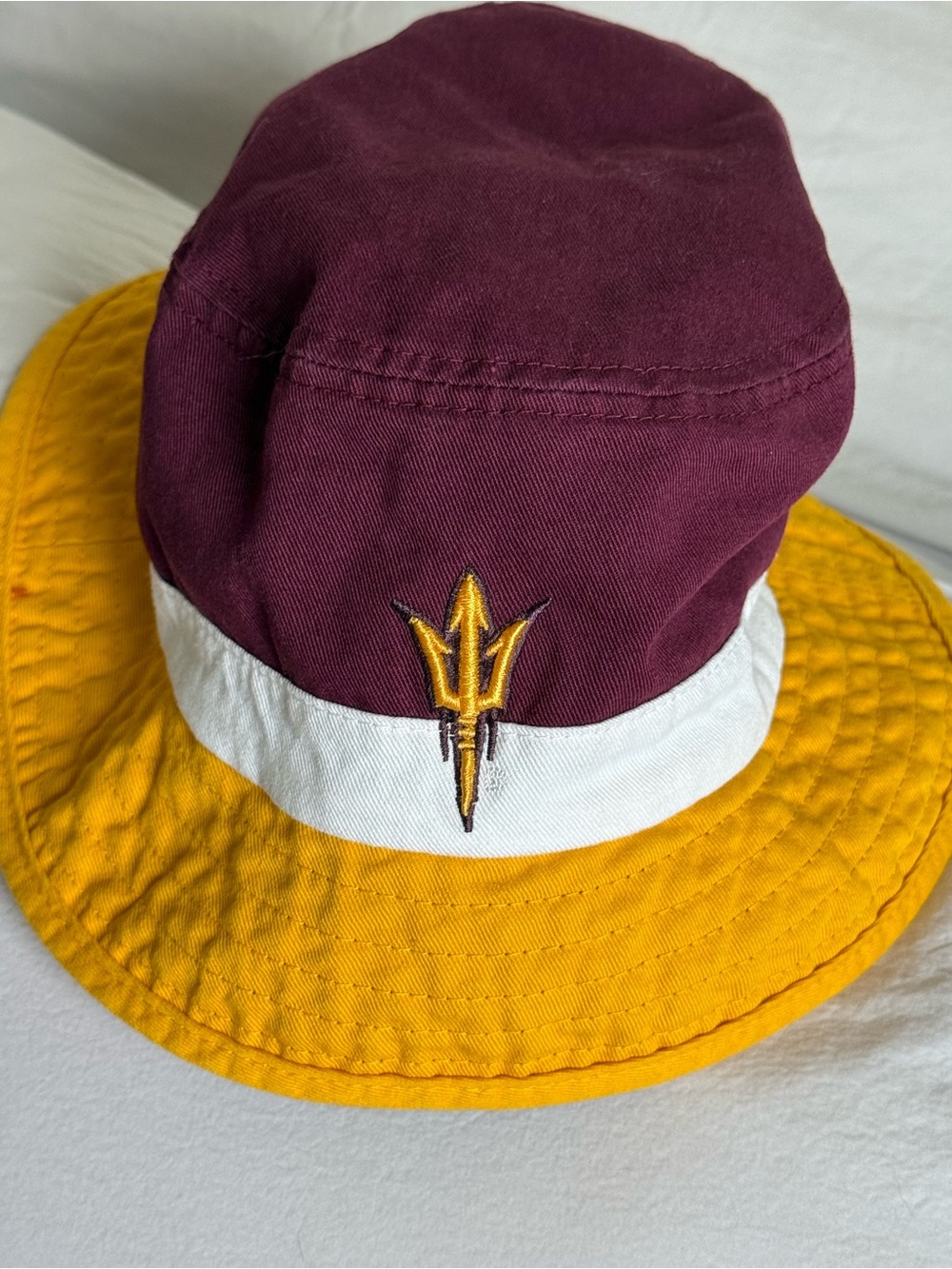 Top of the World Maroon, Gold and White Two-Tone Bucket Hat ASU Sun Devils